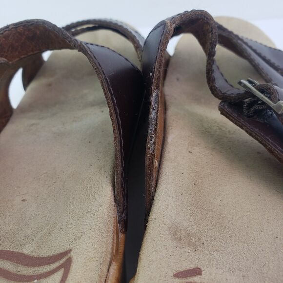 Dansko Dark Brown Leather Sandals - Picture 9 of 10